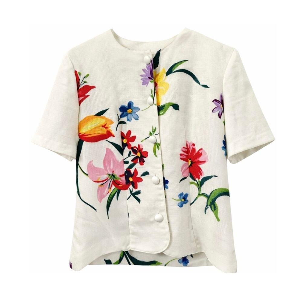 Vintage Caron Petite Short Sleeve Jacket
